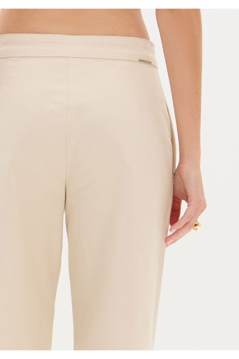 Calça Full Length Cintura Média