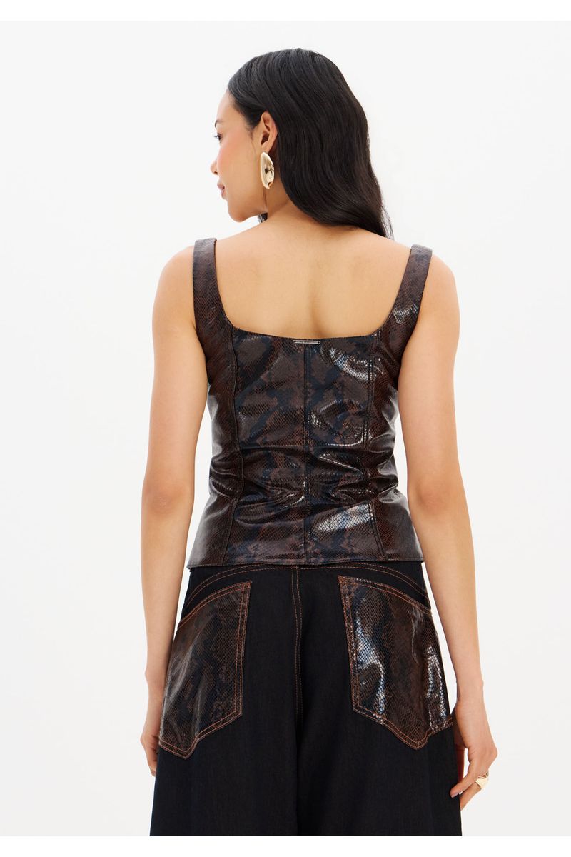 Blusa De Pu Com Zíper Frontal