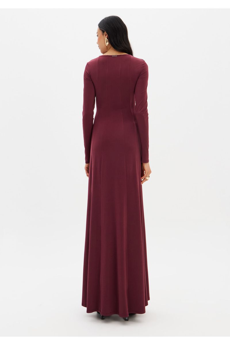 Vestido Super Midi Manga Longa