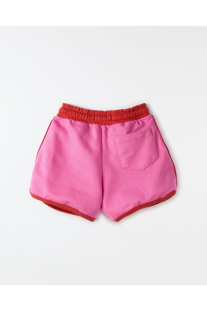 Short Moletom Rosa Corazon