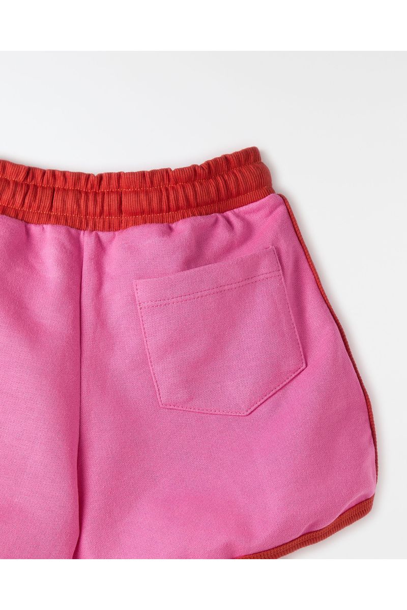 Short Moletom Rosa Corazon