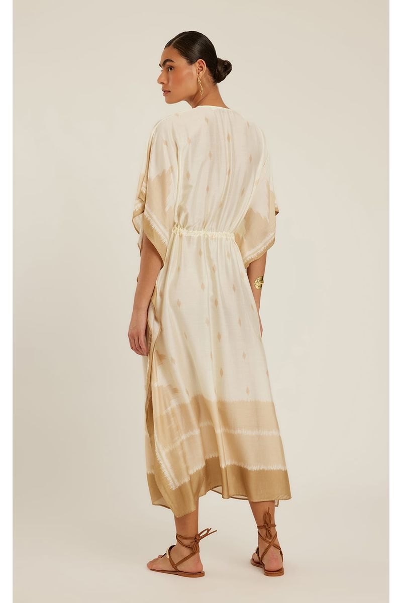Kaftan Franzido Ikat Areia