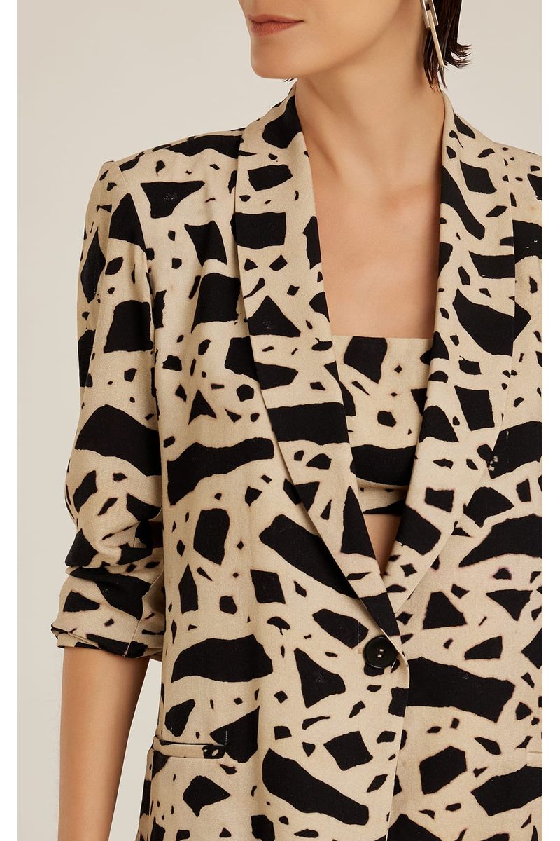 Blazer Linho Estampado Elos