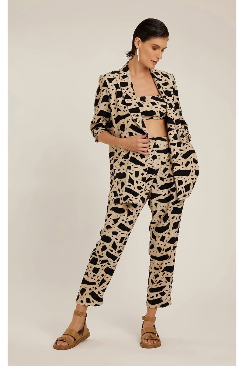 Blazer Linho Estampado Elos