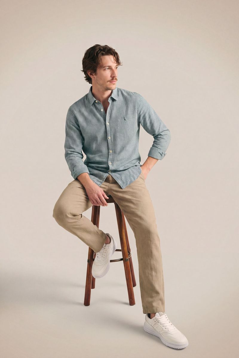 Camisa Ml Linho Vichy