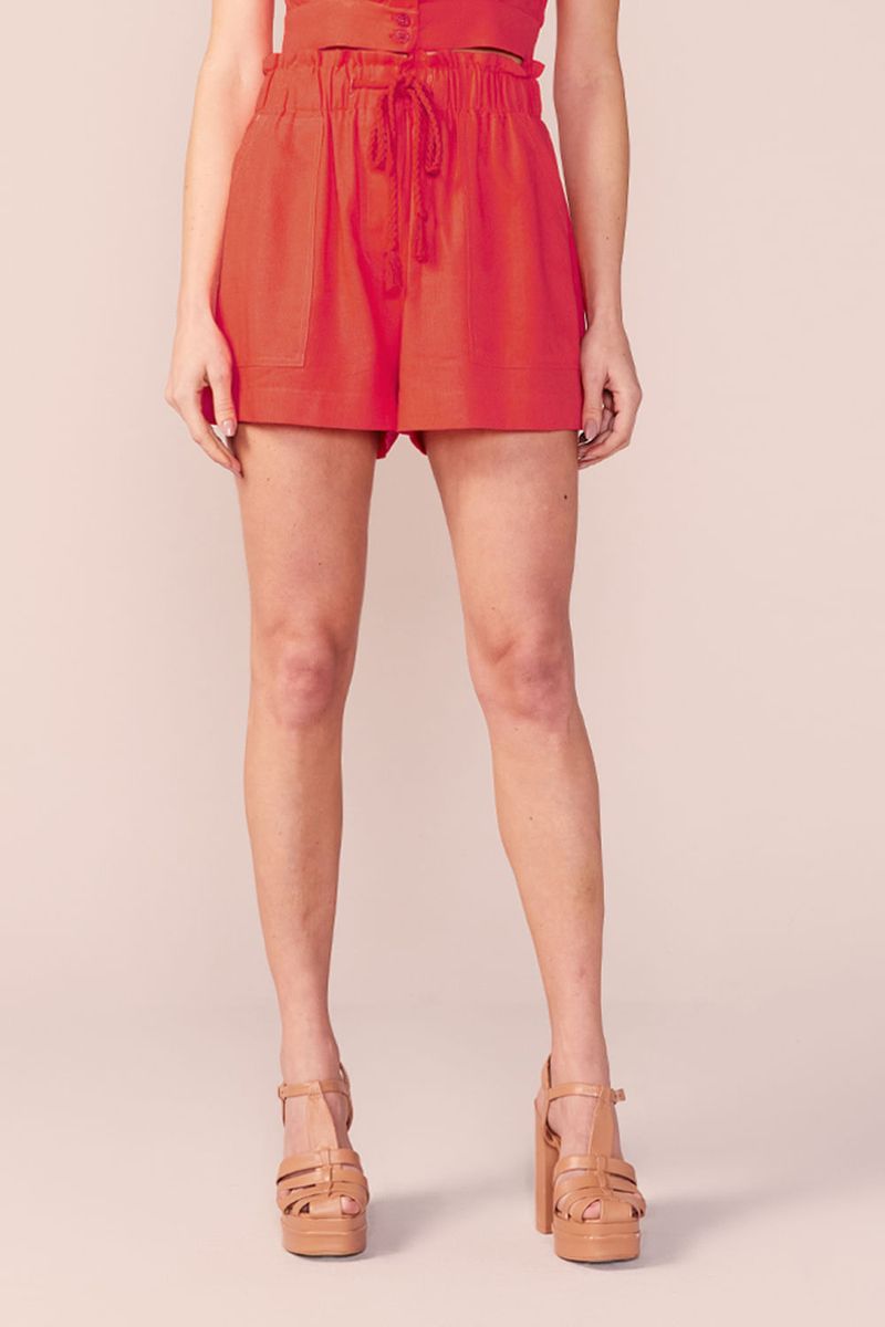 SHORT LINHO CLOCHARD -RED