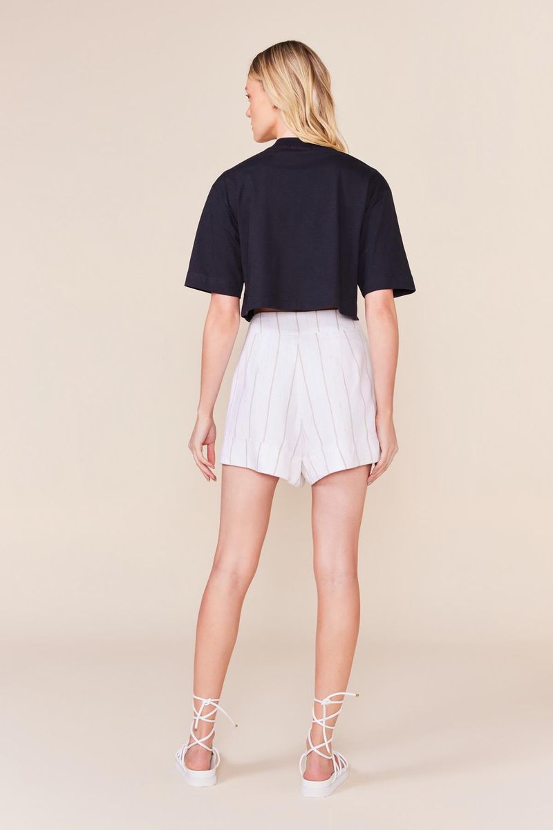SHORT LINHO DET LUREX - BRANCO