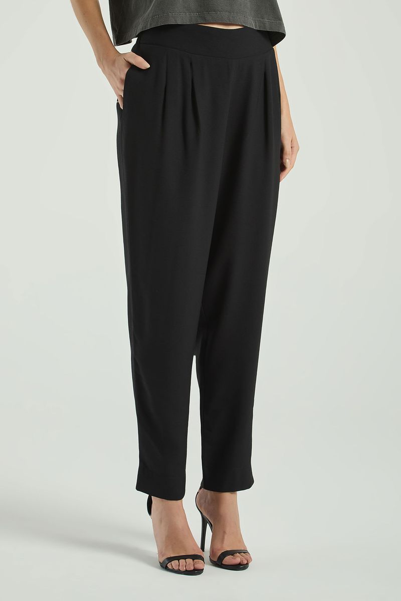 CALÇA CIGARRETE BÁSICA-PRETO
