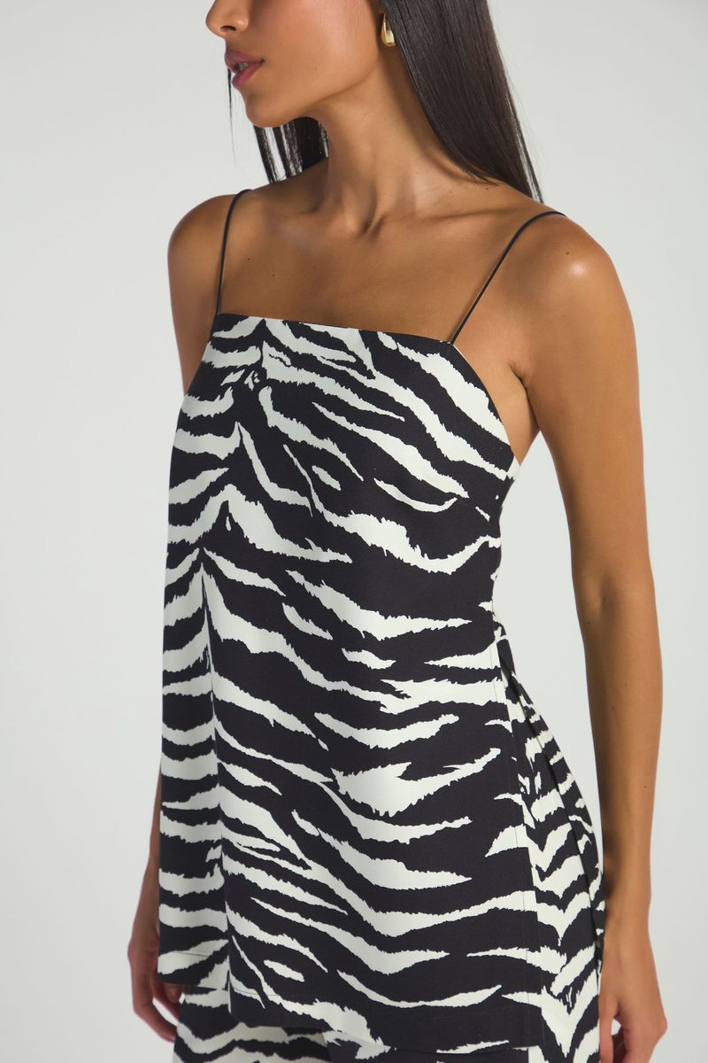 CAMISETA LONGA ESTAMPA ZEBRADA - EST ZEBRADA