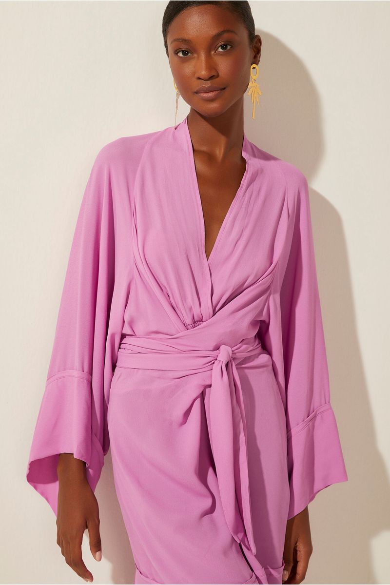 Vestido Curto Amarração Entardecer