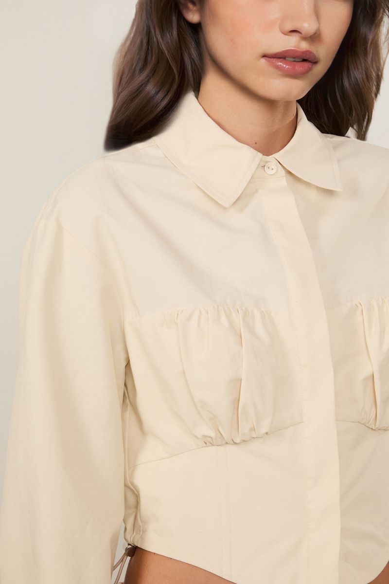 Camisa Ml Cropped Corset