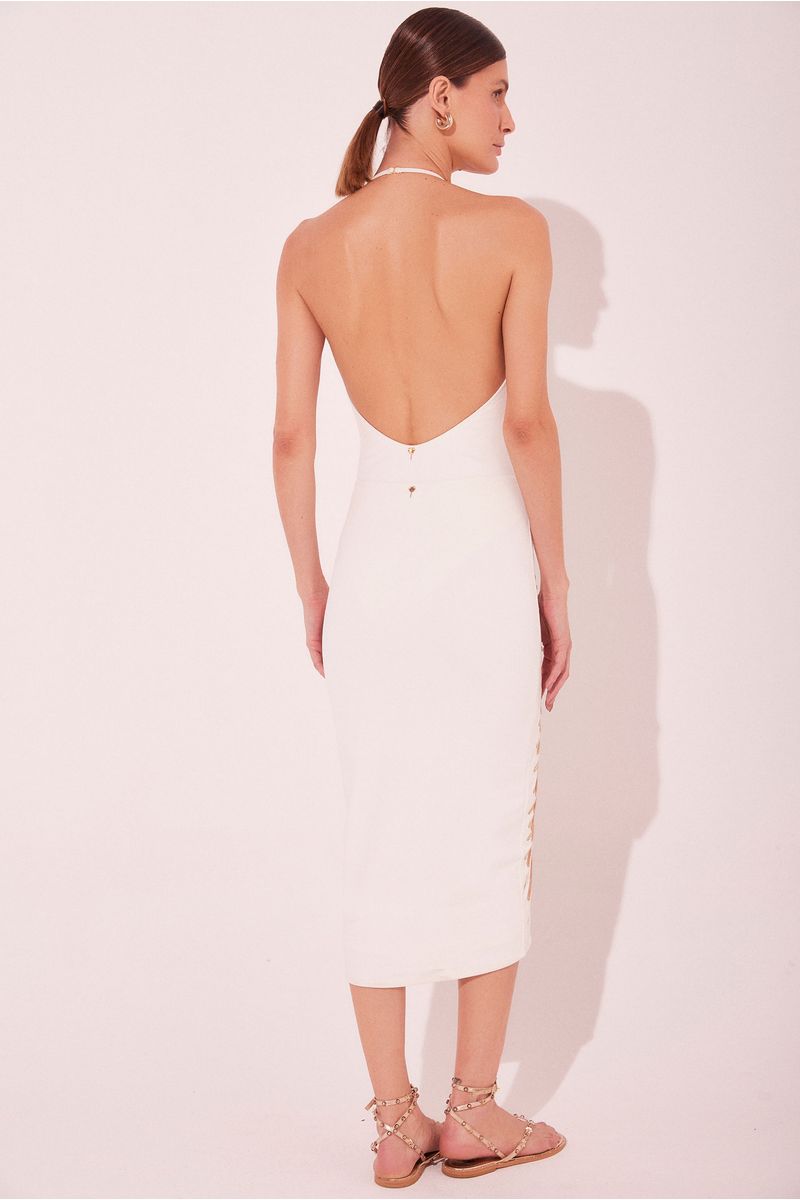 Saia Midi Cordas Off White
