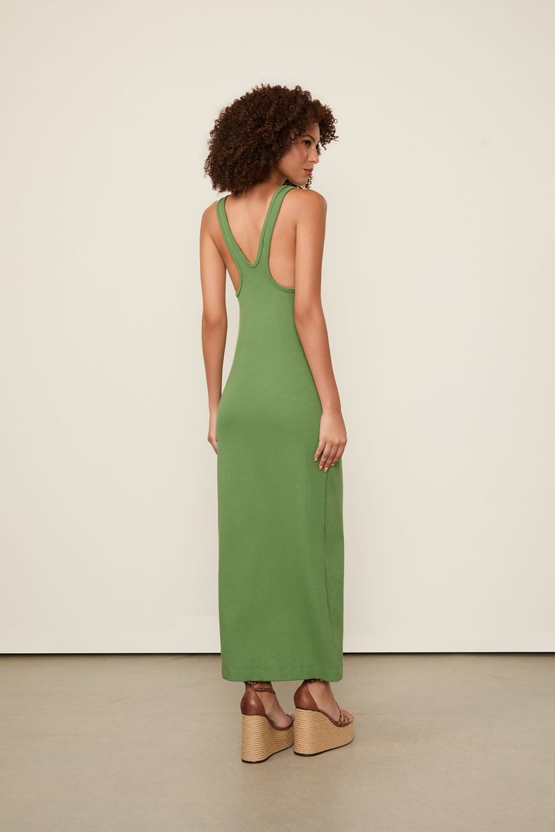 Vestido Rib Decote Nadador Smp