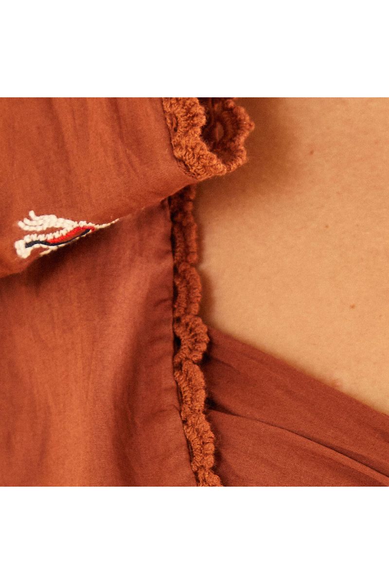Top Bordado Estampado Cavalinhos