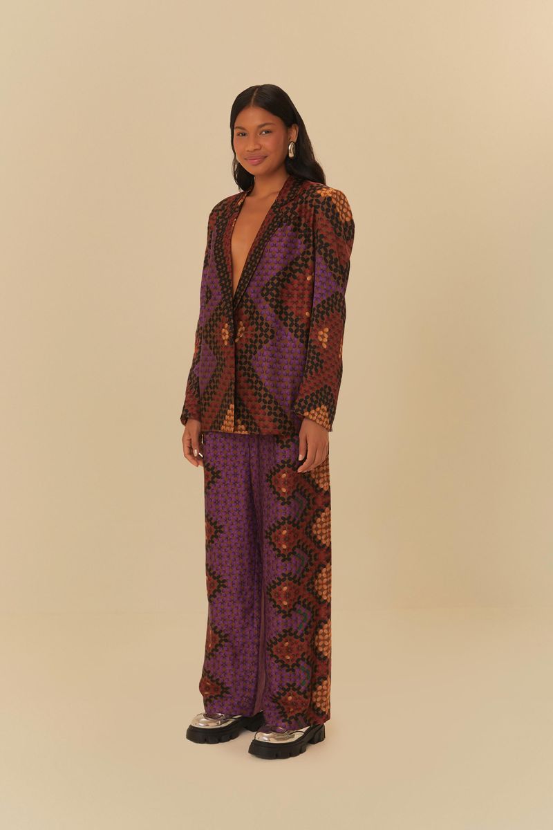 Blazer Estampado Awavena Maxi