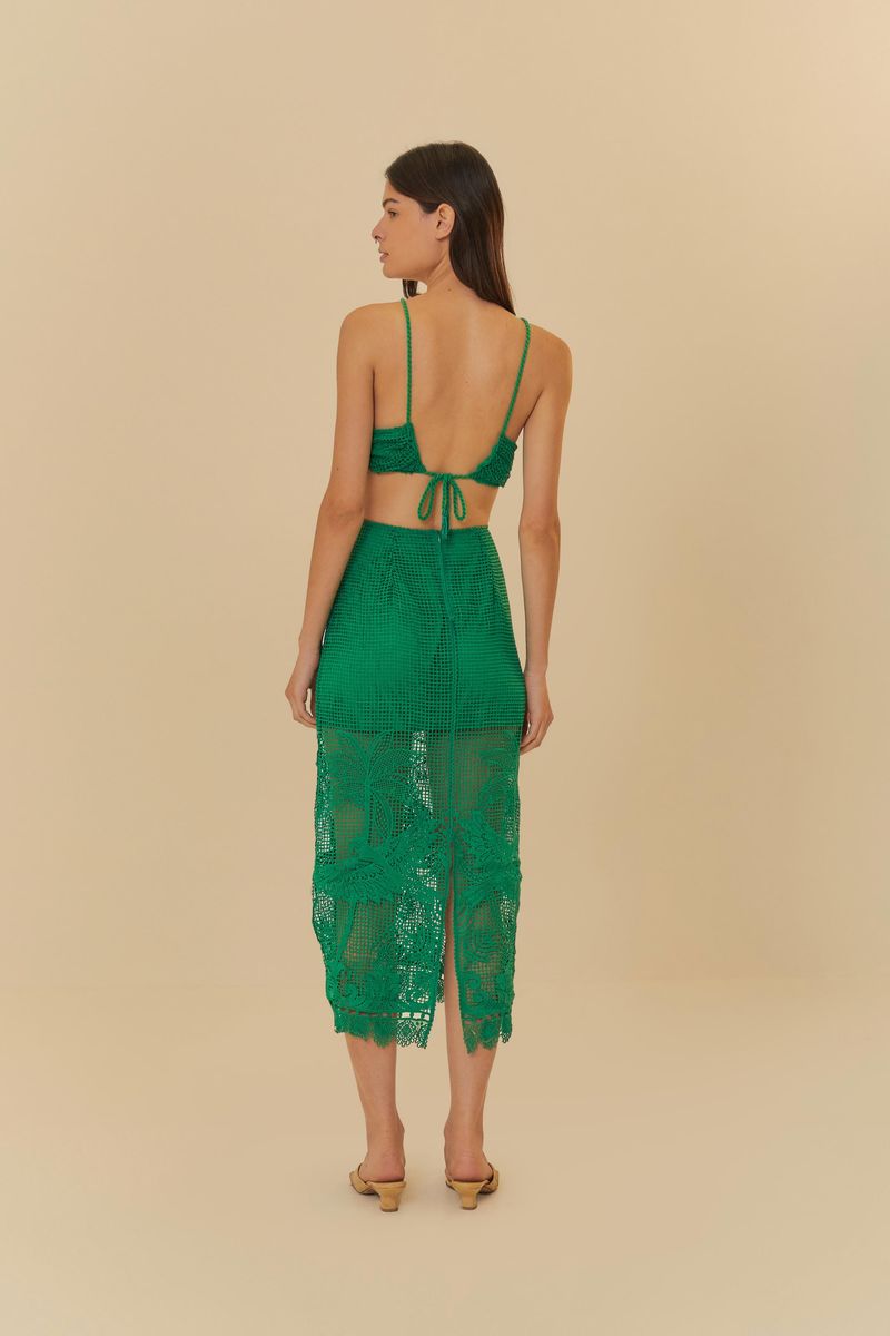 Vestido Guipure Tropical
