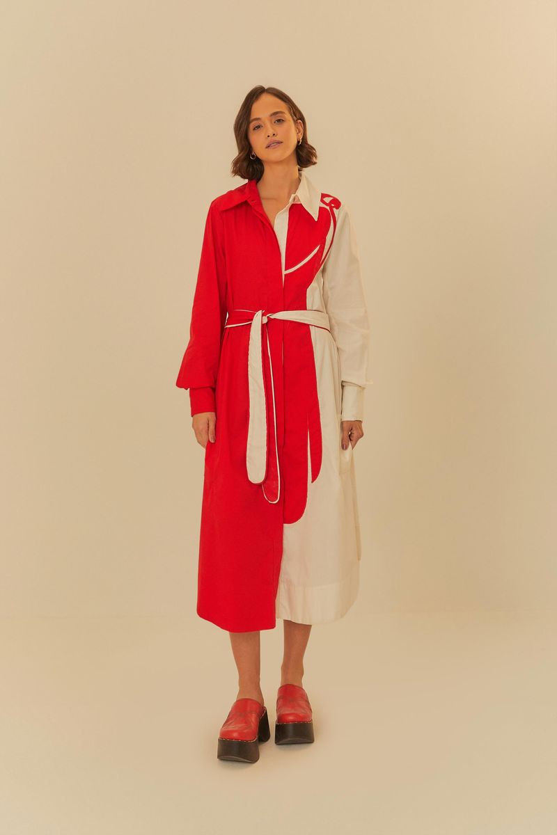 Vestido Chemise Cutwork Arara
