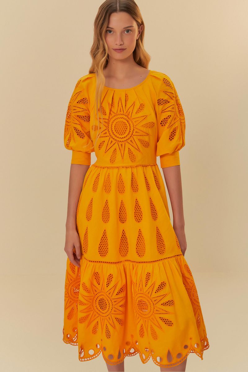 Vestido Bordado Richelieu Sol