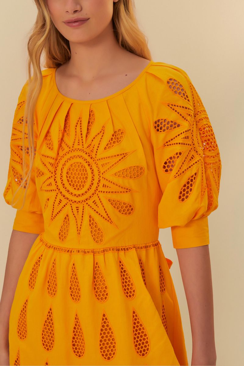 Vestido Bordado Richelieu Sol