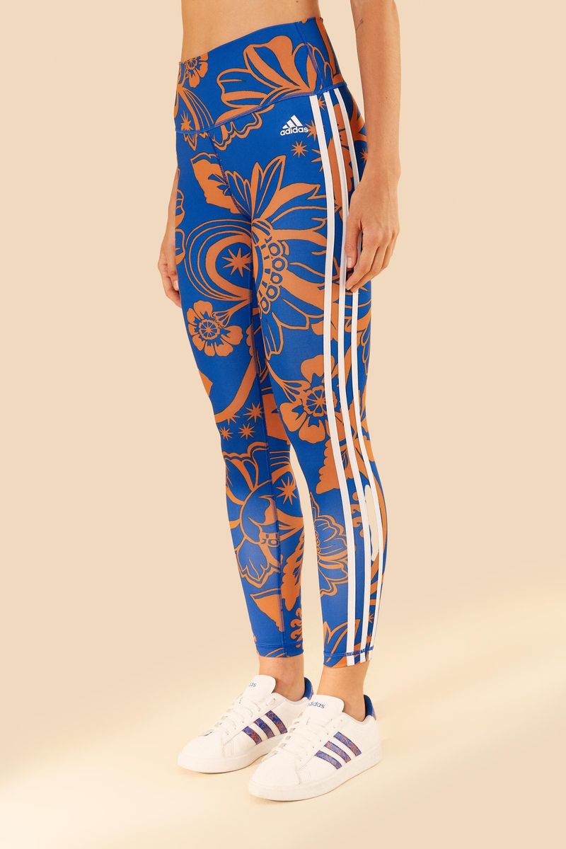 Legging Adidas Estampada Boho Flower Royal