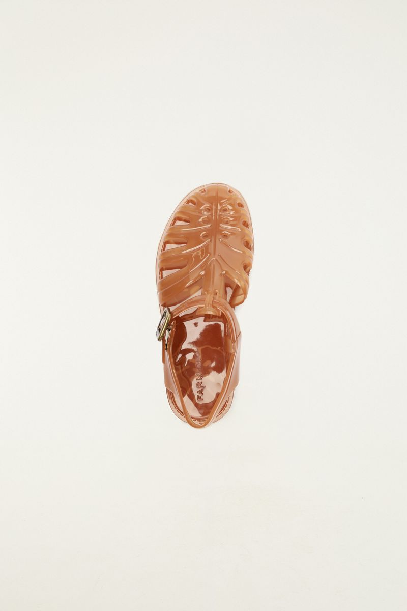 Sandália Rasteira Jelly Fisherman Monstera