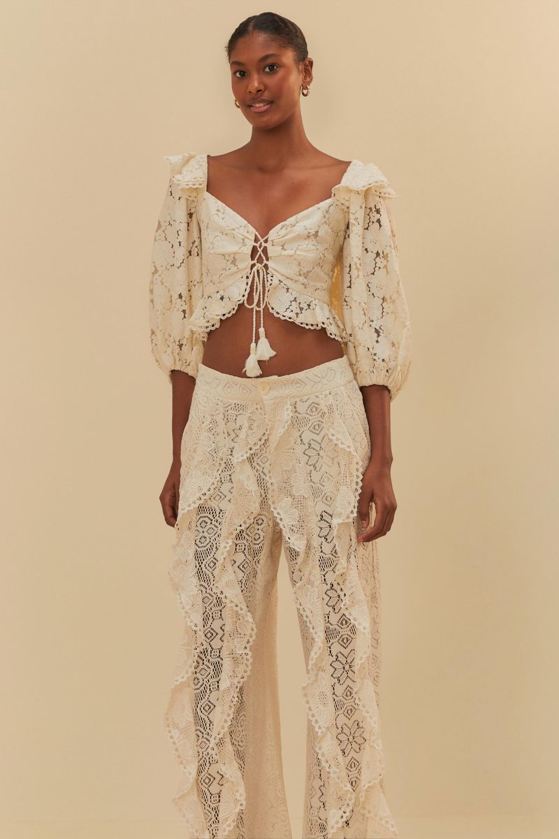 Calça Renda Floral Valentina