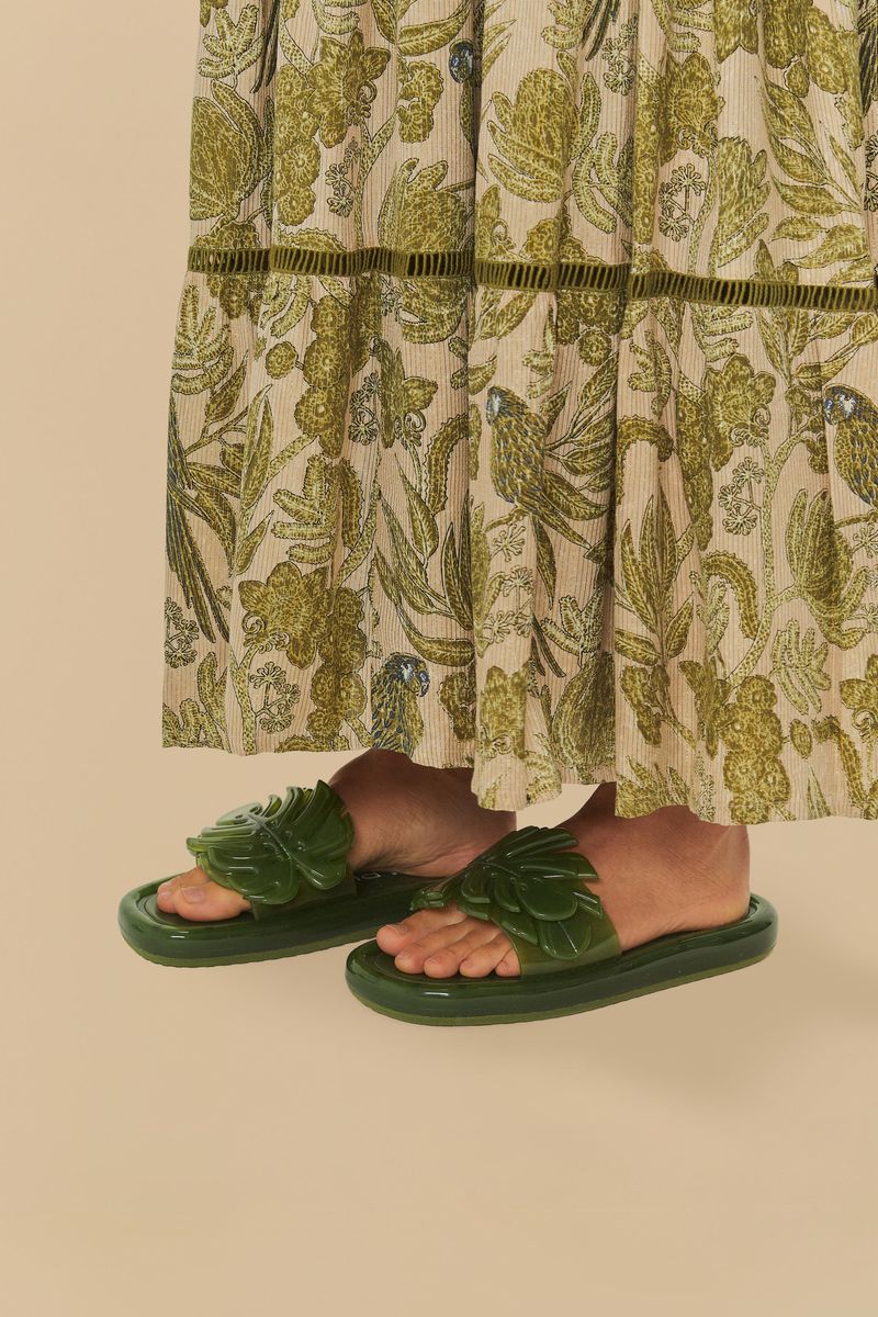 Sandália Slide Jelly Monstera