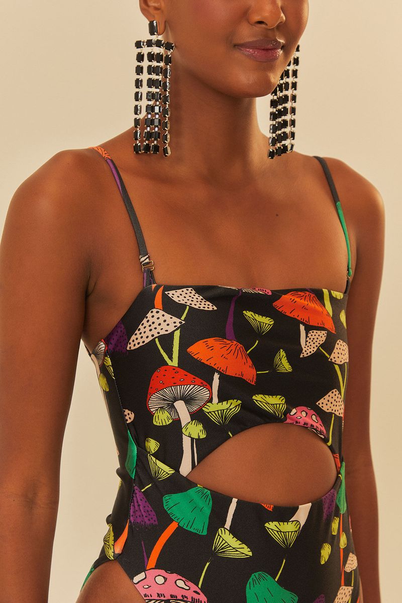 Maiô Estampado Cogumelos