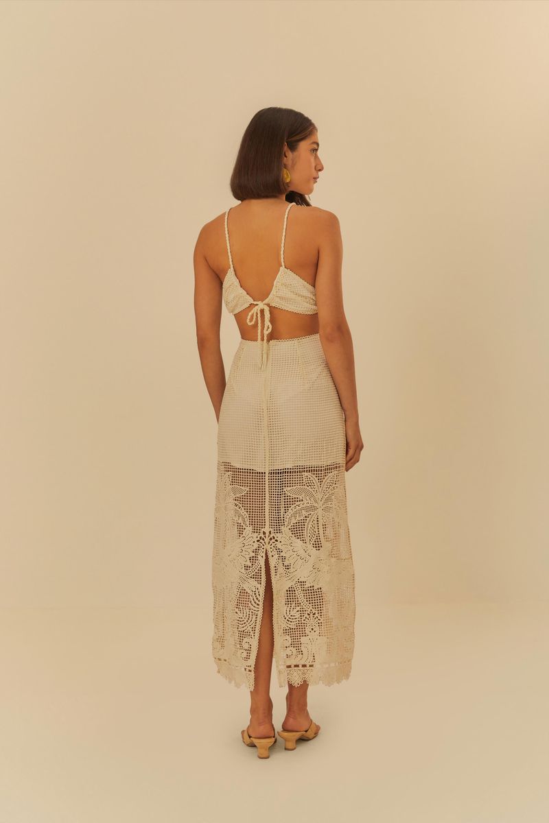 Vestido Guipure Tropical