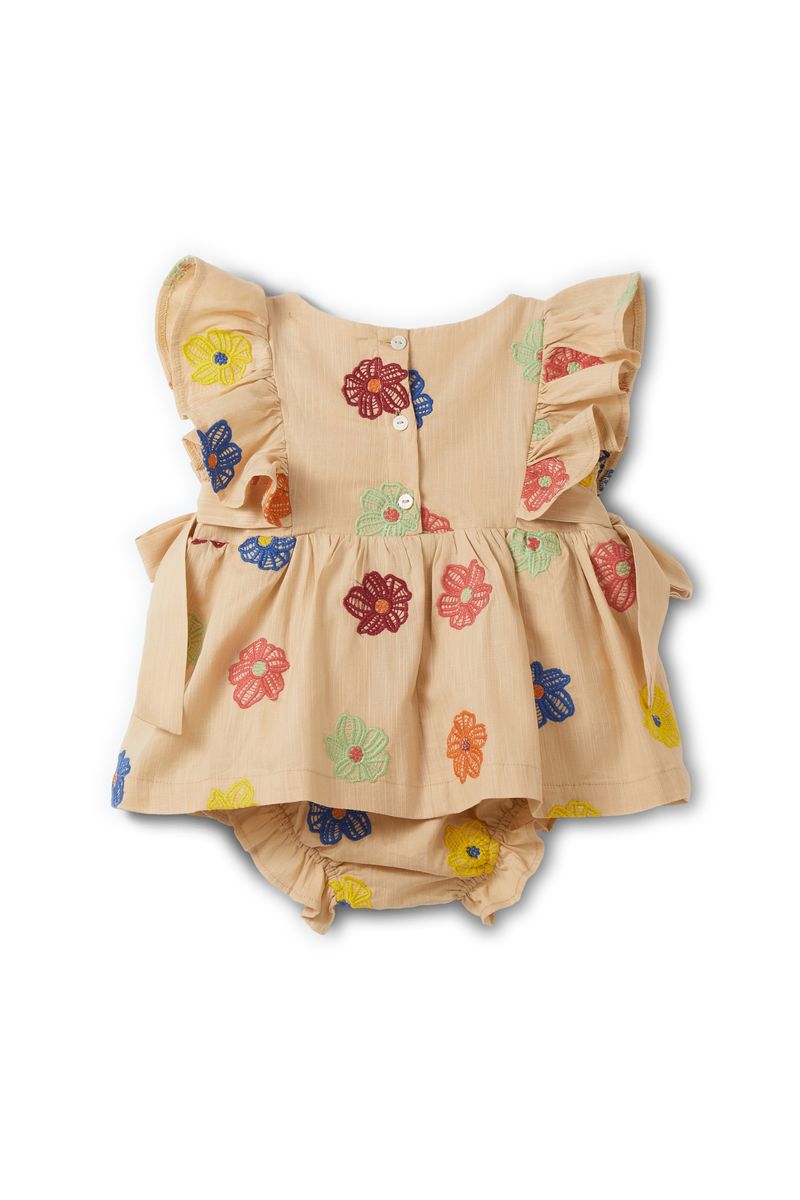 Vestido Bebe Flores Coloridas