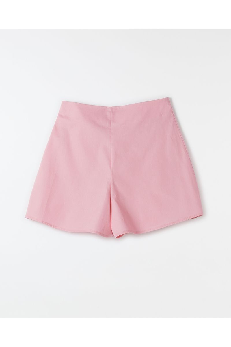 Short Saia Liso Rosa