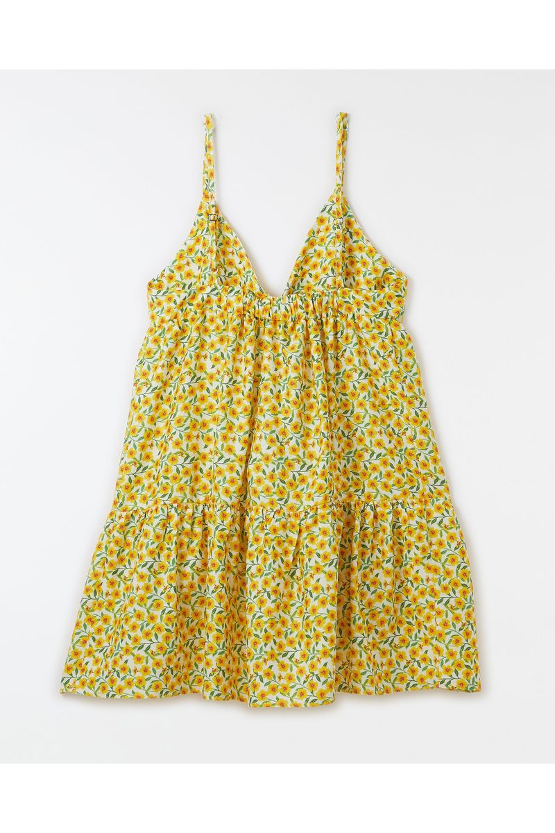 Vestido Hibiscos Mini