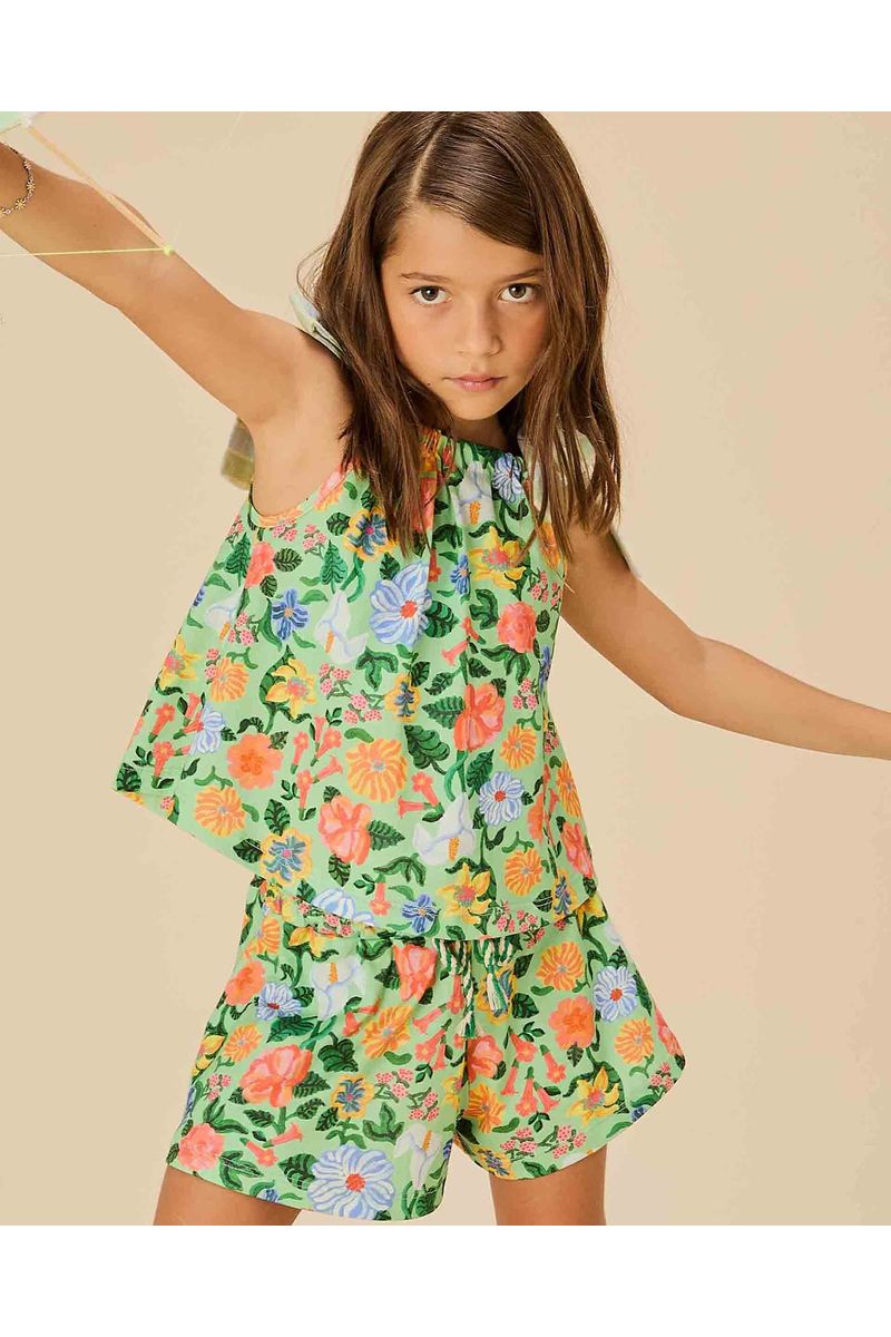 Short Malha Floresceu
