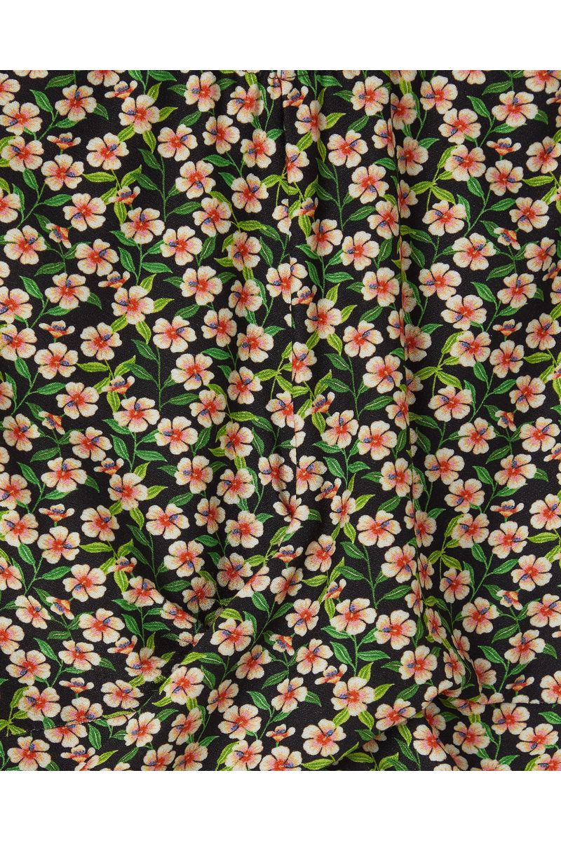 Blusa Malha Hibiscos Mini