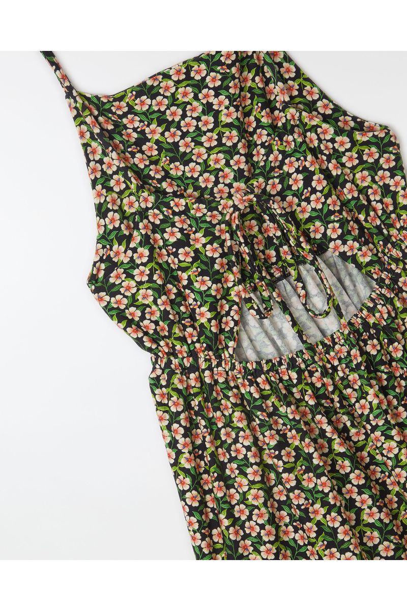 Vestido Malha Hibiscos Mini
