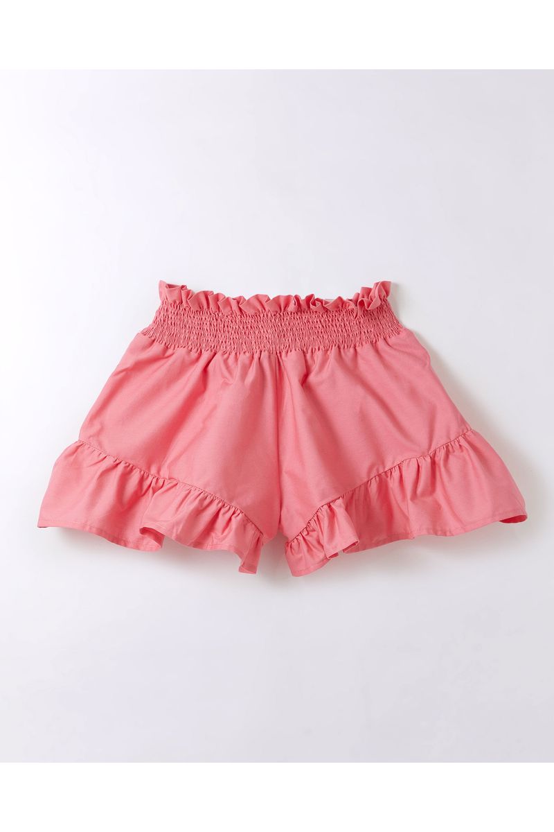 Short Lastex Babado Liso
