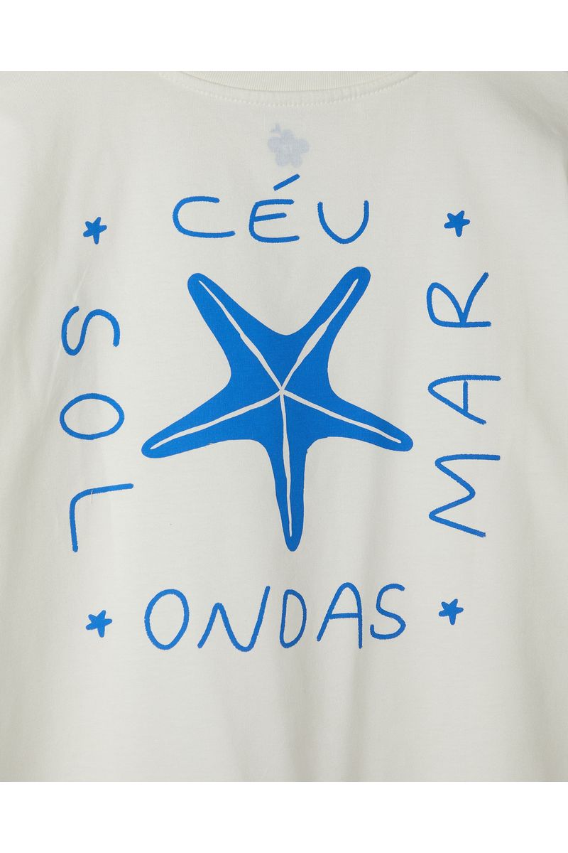 Camiseta Silk Concha Estrelas