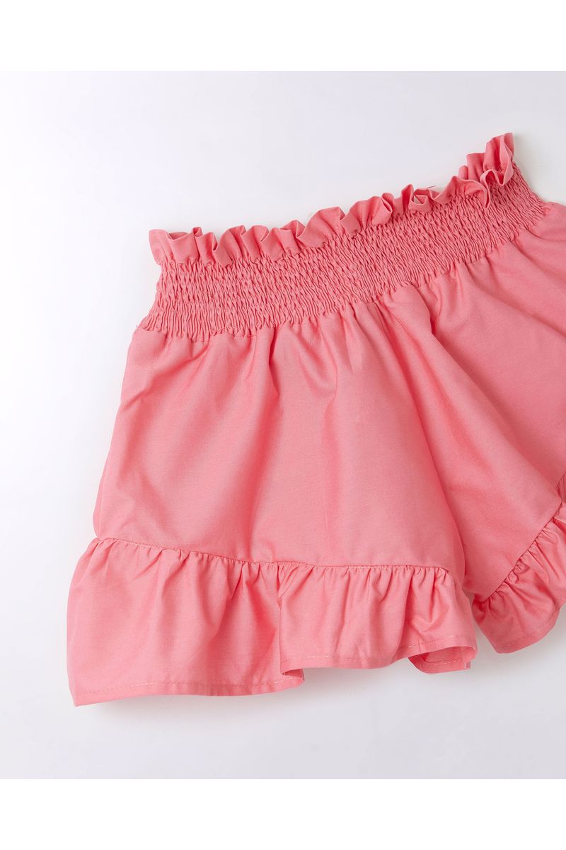 Short Lastex Babado Liso
