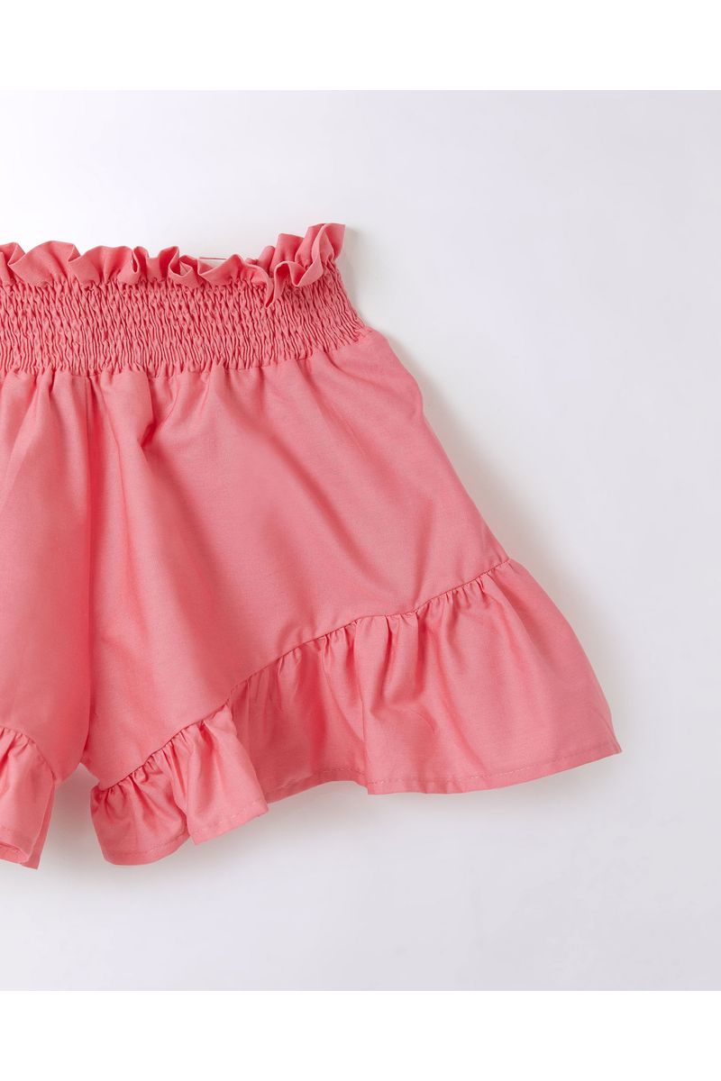 Short Lastex Babado Liso
