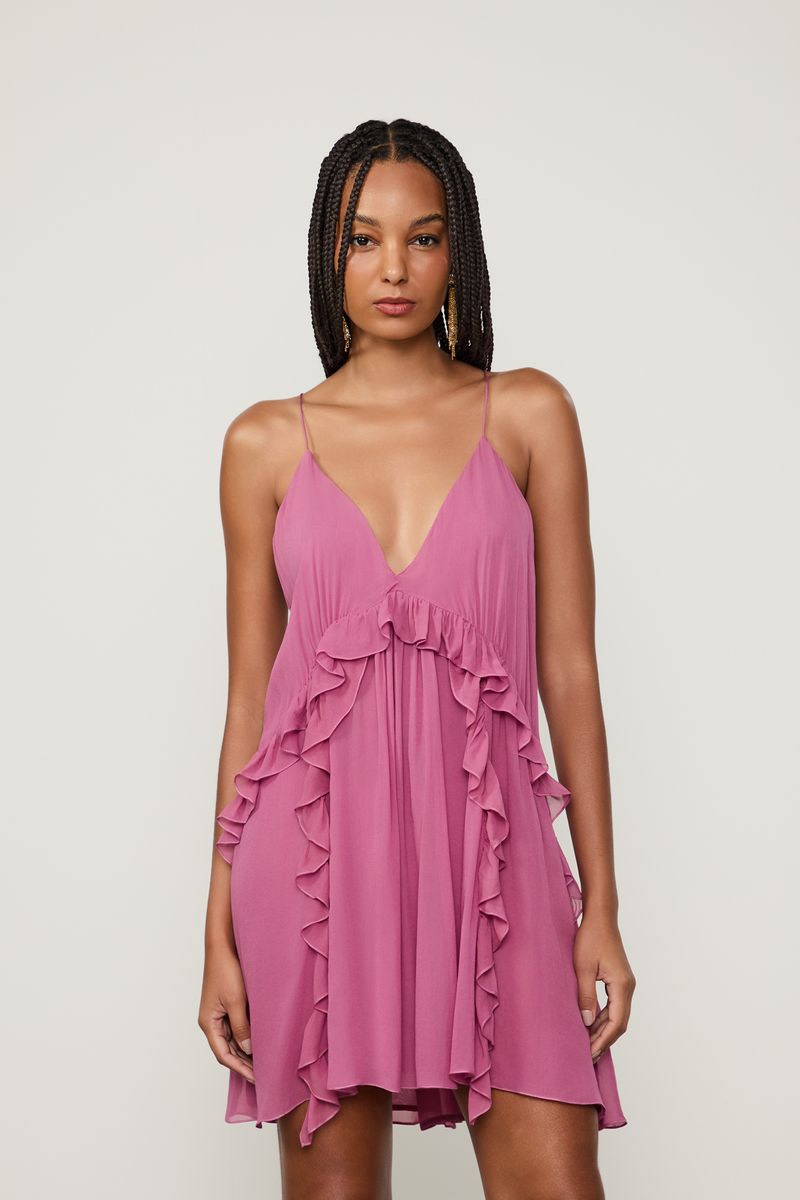 Vestido Curto Babados