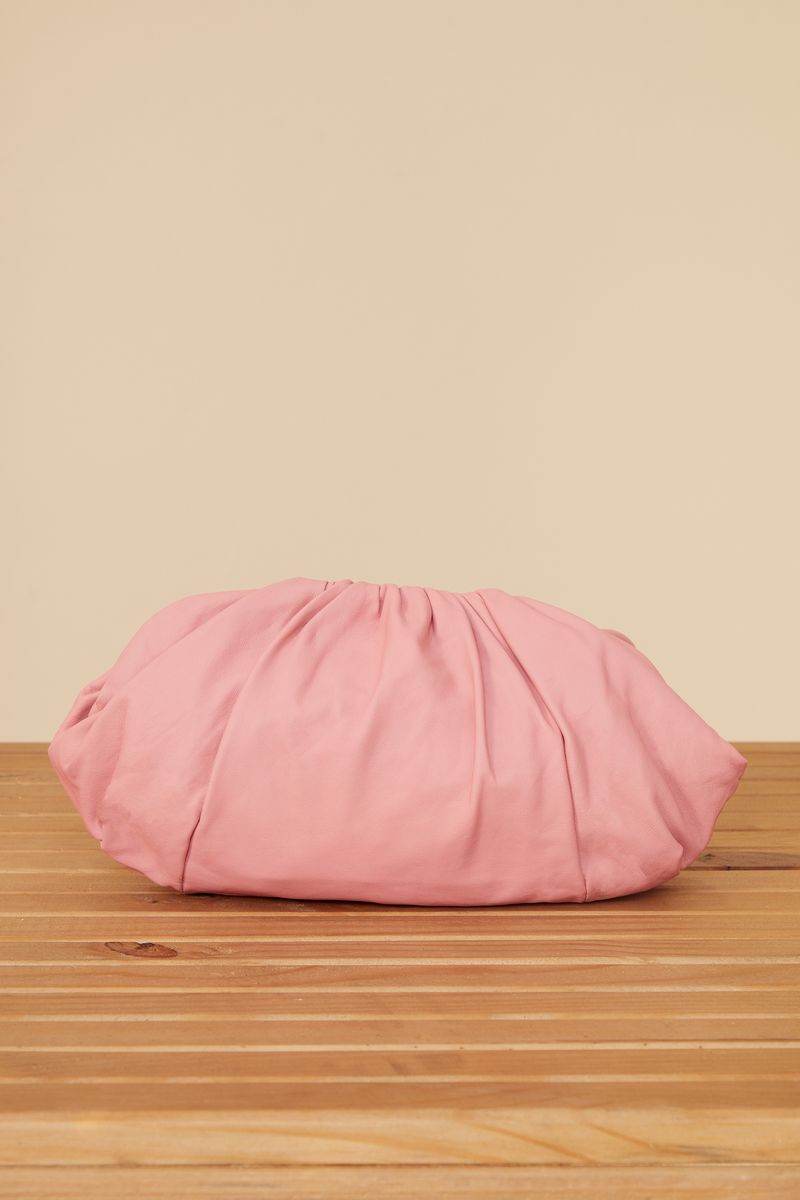 Bolsa De Couro Bucket Rosa