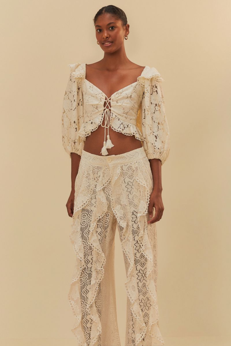 Calça Renda Floral Valentina
