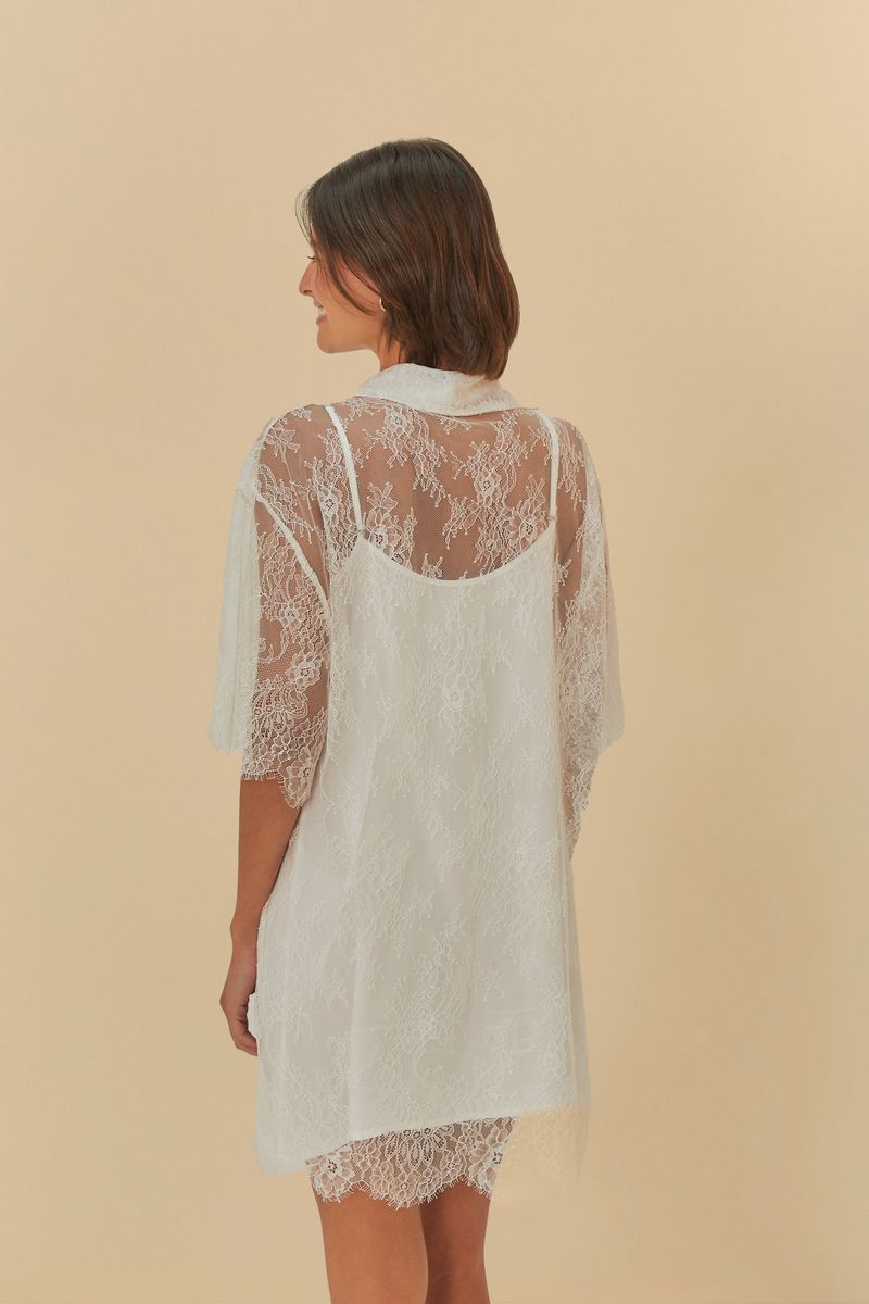 Vestido Chemise Renda Artesanal