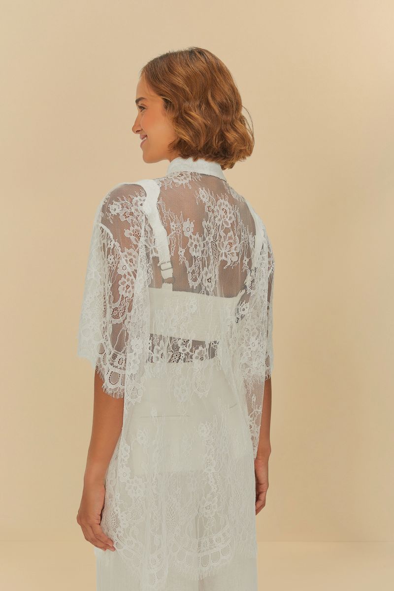Vestido Chemise Renda Artesanal