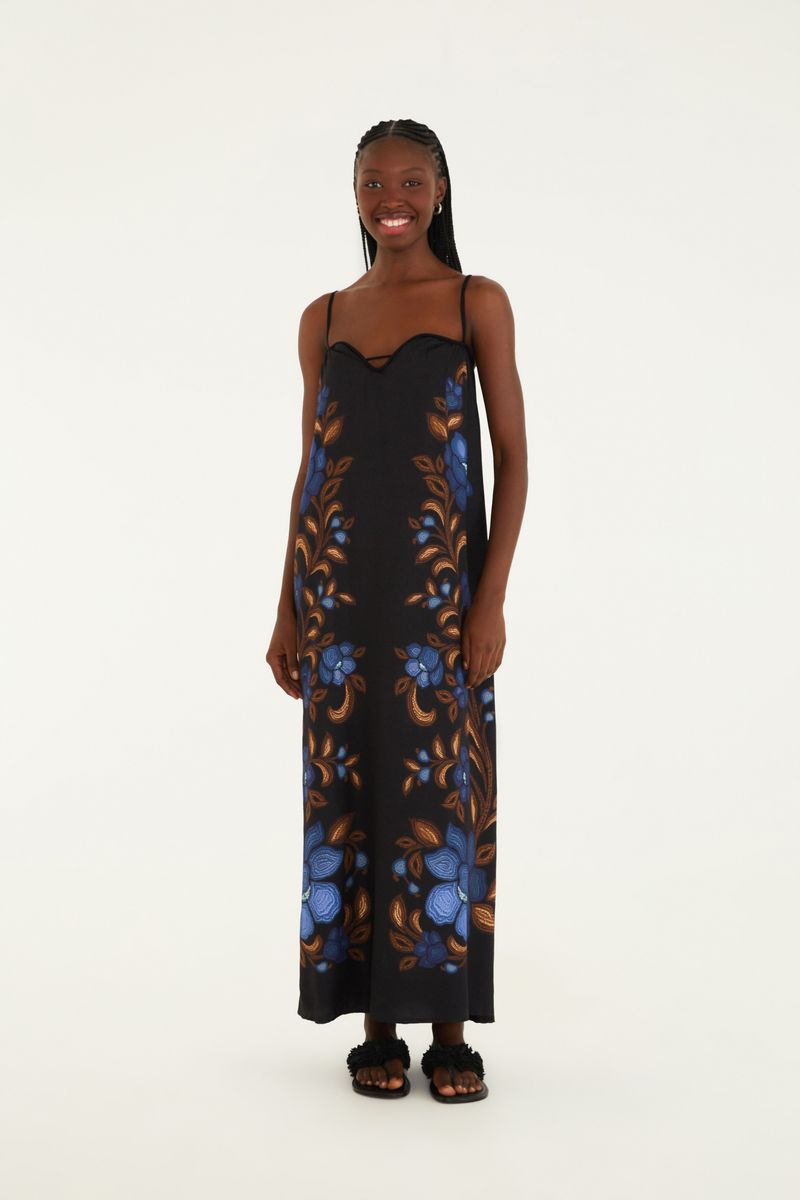 Vestido Longo Estampado Floral Renata