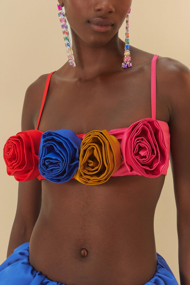 Top Meiota Rosas Colorblock