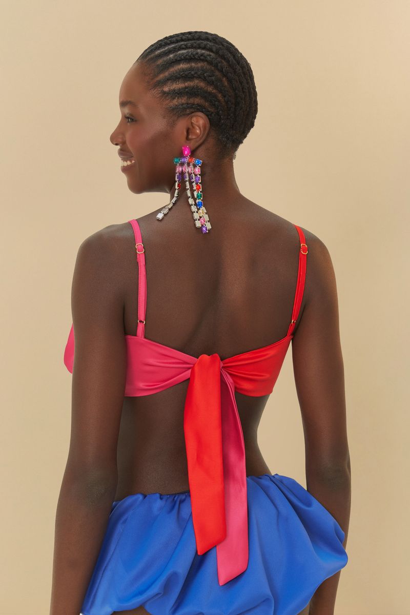 Top Meiota Rosas Colorblock